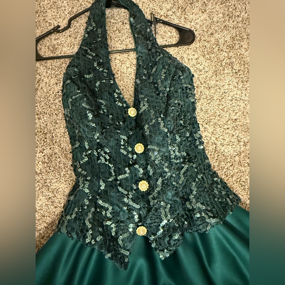 Hunter green pageant/prom dress